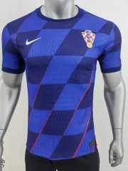 Player Version 2024-25 Croatia Away Royal  Blue Thailand Soccer Jersey