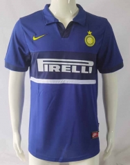 98-99 Retro Version Inter Milan 2nd Away Blue Thailand Soccer Jersey AAA-503