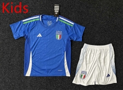2024-25 Italy Home Blue Kids/Youth Soccer Uniform-GB