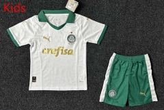24-25  Palmeiras  Away White Kids/Youth Soccer Uniform-GB
