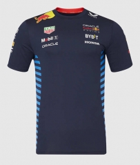 2024 Formula one Red Bull Royal Blue  Formula One Racing Suit（round neck）