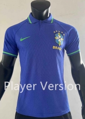 Player Version 2024-2025 Brazil Away Blue Thailand Soccer Jersey AAA-SJ