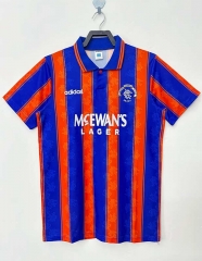 Retro Version 1993-1994 Rangers Away Red&Blue Thailand Soccer Jersey AAA-811