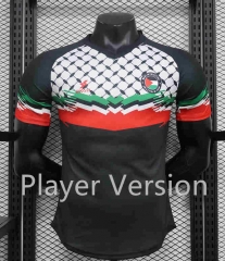 Player Version 2024-2025 Palestino Black&White Thailand Soccer Jersey AAA-888