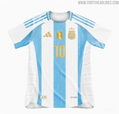 #10  Messi 24-25  Argentina Home White&Blue Thailand Soccer Jersey AAA-2483(with patch)