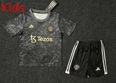 2024-25  Manchester United Black Kids/Youth Soccer Uniform-GB