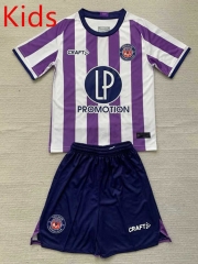 2024-25 Toulouse FC Home White kids  Soccer Uniform-AY