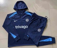 2024-25 Chelsea Royal Blue Thailand Soccer Tracksuit Uniform With Hat-815