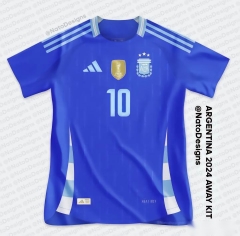 #10  Messi 2024-2025 Argentina Away Blue Thailand Soccer Jersey AAA（with patch）-0871