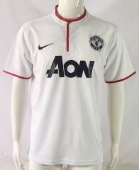 Retro Version 2012-2013 Manchester United Away White Soccer Jersey AAA-503