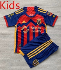 2024-2025 Real Salt Lake Home Red&Blue Kids/Youth Soccer Uniform-AY