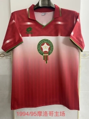 1994 Retro Version World Cup Morocco  Away Red Thailand Soccer Jersey AAA-6895