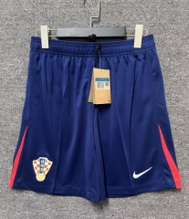 2024-25 Croatia  Away Royal Blue Thailand Soccer Shorts