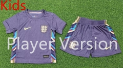 Player Version 2024-25  England Away Purple Kids/Youth Soccer Uniform-9926