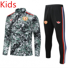 2024-25 Manchester United Green Kids/Youth Soccer Tracksuit-GDP