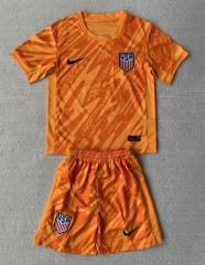 2024-2025 USA Goalkeeper Orange Soccer Unifrom-AY