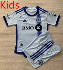 2024-2025 CF Montréal Away Light Blue Kids/Youth Soccer Uniform-AY