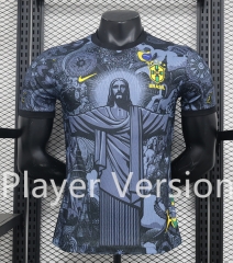 Player Version 2024-2025 Brazil Black&Grey Thailand Soccer Jersey AAA-888
