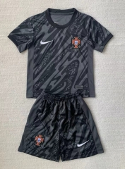 2024-2025 Portugal Goalkeeper Black Soccer Uniform-AY