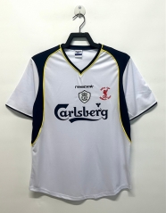 Retro Version 2001-02 Liverpool  Away White Thailand Soccer Jersey AAA-811