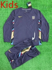2024-2025 England Away Purple Kids/Youth LS Soccer Uniform-507