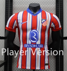 Player Version 24-25  Atletico Madrid Home White&Red Thailand Soccer Jersey AAA-888
