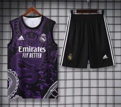 2024-2025 Real Madrid Black&Purple Thailand Soccer Vest Uniform-418