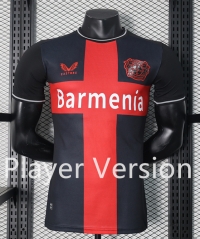 Player Version 2024-2025 Bayer 04 Leverkusen Home Red&Black Thailand Soccer Jersey AAA-888