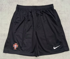2024-2025 Portugal Away Black Thailand Soccer Shorts