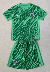2024-25 England Goalkeeper Green Soccer Uniform-AY