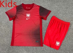 2024-2025 Poland Away Red Kids/Youth Soccer Uniform-7809