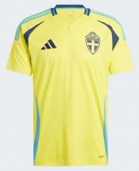 2024-25  Sweden Home Yellow Thailand Soccer Jersey AAA-512