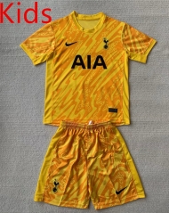 2024-25 Tottenham Hotspur goalkeeper Yellow Youth/Kids Soccer Uniform-AY