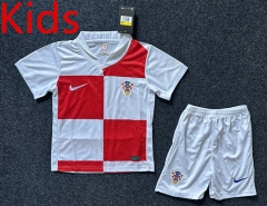 2024-25 Croatia Home Red WhiteKid/Youth Soccer Uniform-GB