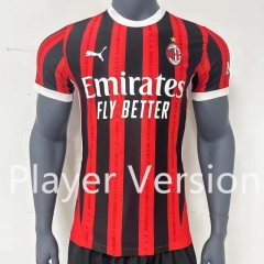Player Version 2024-25 AC Milan Home Red&White Thailand Soccer Jersey AAA-9056