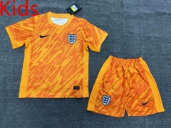 2024-2025 England Goalkeeper Yellow Kids/Youth Soccer Uniform-1506