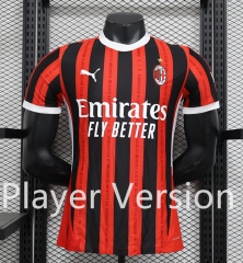 Player Version 2024-25 AC Milan Home Red&White Thailand Soccer Jersey AAA-888