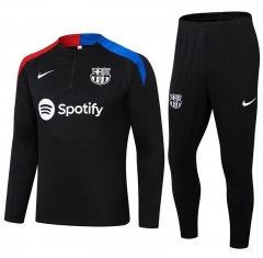 2024-2025 Barcelona Black Thailand Soccer Tracksuit Uniform-411