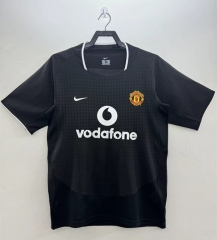 Retro Version 2003-04 Manchester United Away Black  Soccer Jersey AAA-811