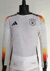 Player version 2024-25Germany Home White&black Thailand LS Soccer Jersey AAA