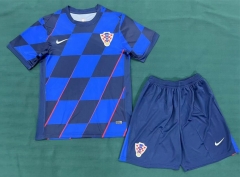 2024-2025 Croatia Away Blue Soccer Uniform-6748