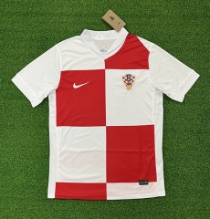 (s-4xl)2024-25 Croatia Home White &Red Thailand Soccer Jersey-403