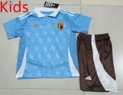 2024-25 Belgium Away Blue Kids Soccer Uniform-507