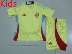 2024-25  Spain Away Yellow  Kids/Youth Soccer Uniform-507