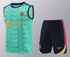2024-25 Barcelona Green Thailand Soccer Vest Uniform-418