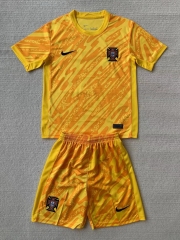 2024-2025 Portugal Goalkeeper Yellow Soccer Uniform-AY