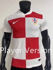 Player Version 2024-2025 Croatia Home Red&White Thailand Soccer Jersey AAA-888