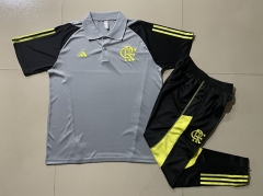 2024-25 Flamengo Light Grey Thailand Polo Uniform -815