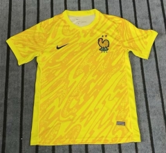 2024-2025 France Goalkeeper Yellow Thailand Soccer Jersey AAA-422