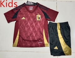 2024-25 Belgium Home Red Kids Soccer Uniform-507